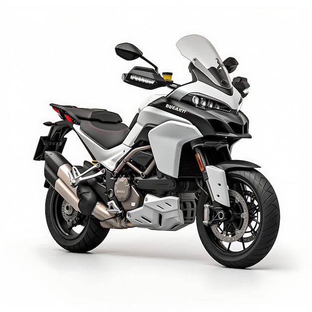 Ducati multistrada v4 s a techheavy touring adv with radar motorbike on white background clean