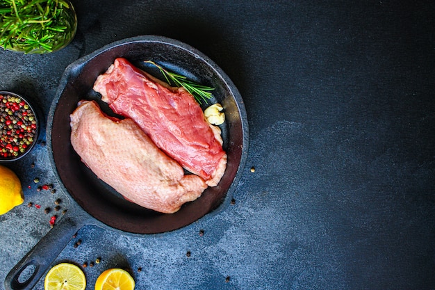 duck breast raw fillet meat