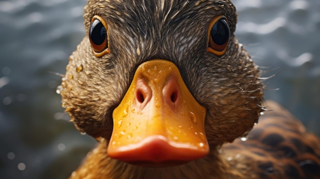 Photo duck close up