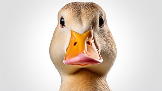 Photo duck face shot isolated on transparent background