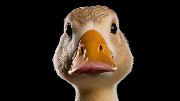 Photo duck face shot isolated on transparent background