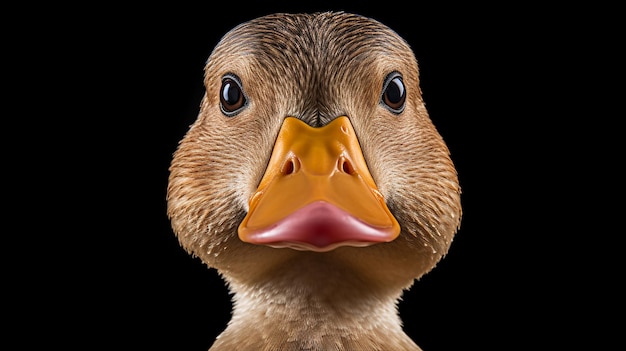 Photo duck face shot isolated on transparent background