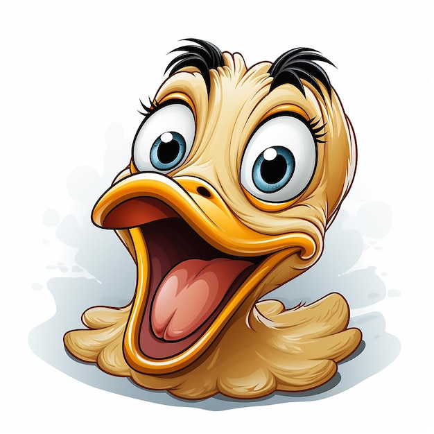 DUCK HEAD CARTOON AS EMOJI ICON