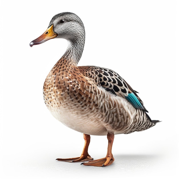 Duck isolated on white background Generative AI