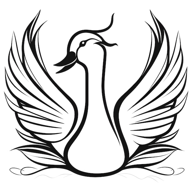 Photo duck logo vector