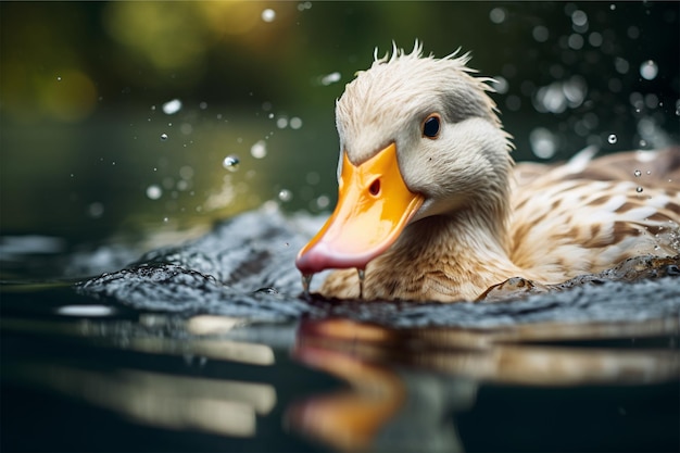 duck swiming