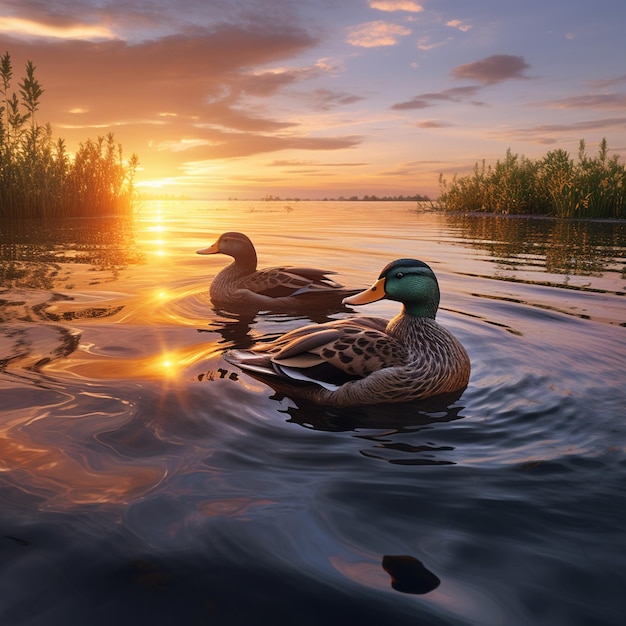 duck swimming on the water