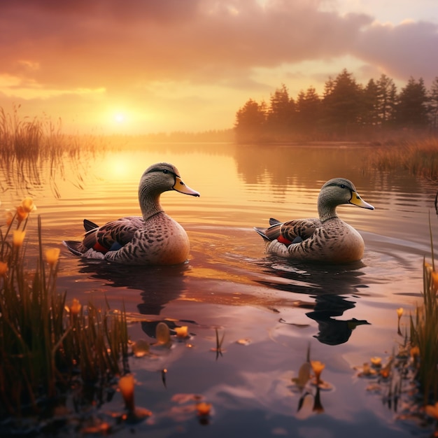 duck swimming on the water