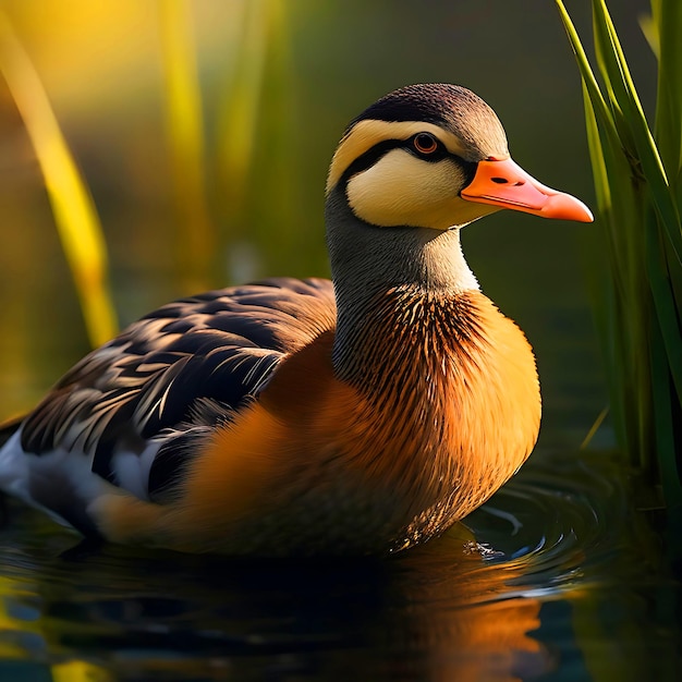 A Duck Wading in the Weather