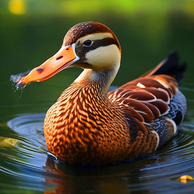 A Duck Wading in the Weather