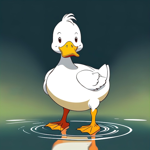 duck in the water illustrationvector illustration icon element background