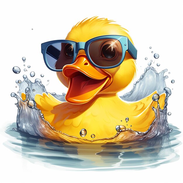 The cool duck is skater and wearing sunglasses - Stock Illustration  [84889444] - PIXTA