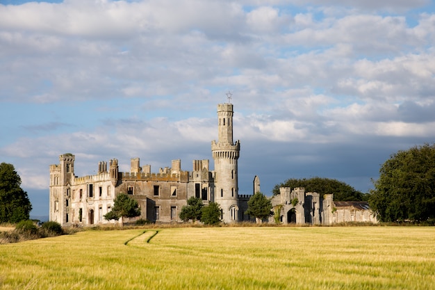 Rovine del boschetto di ducketts. rovine del vecchio castello nella contea di carlow. punto di attrazione turistica. irlanda