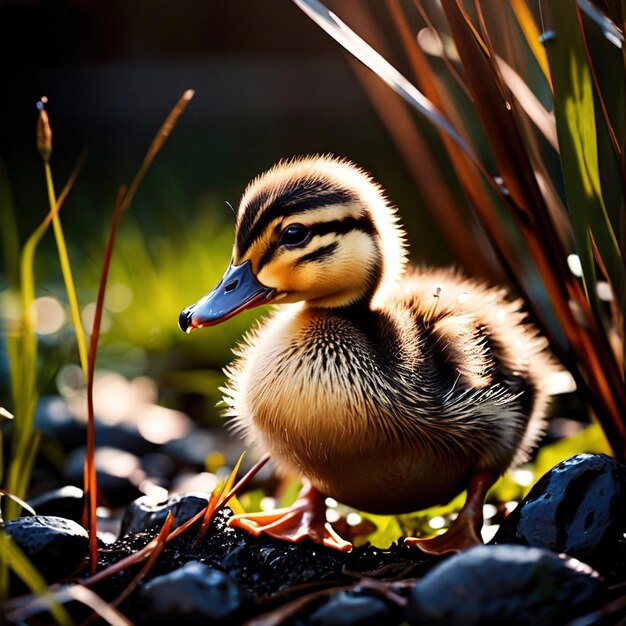 Duckling animal farm agricultural agriculture domestic domesticated farmyard creature shot