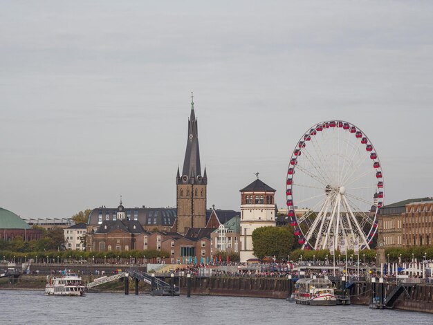 Duesseldorf at the rhine river