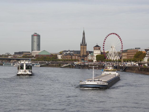 Photo duesseldorf at the rhine river