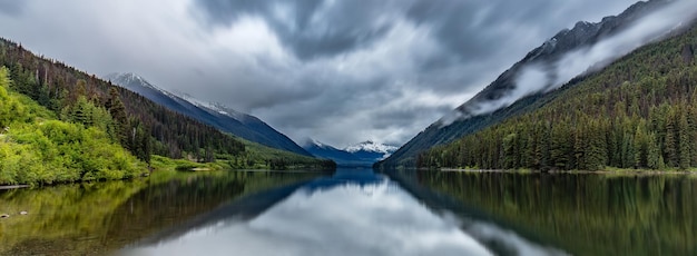 Foto duffey lake brits-columbia canada canadese natuur landschap panorama