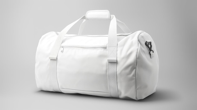 Duffle Bag Mockup Plain white