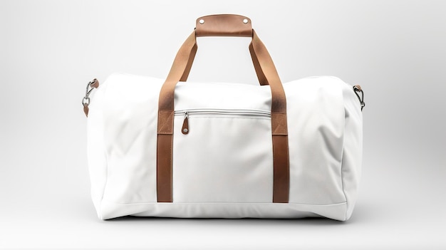 Duffle Bag Mockup Plain white