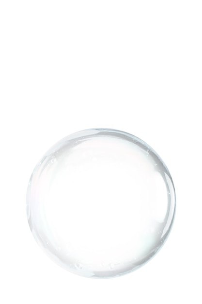 Duidelijke ballonbellen geïsoleerd op een witte achtergrond met uitknippad