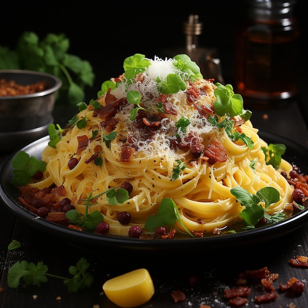 Duik in het geluk van de Italiaanse Spaghetti Carbonara