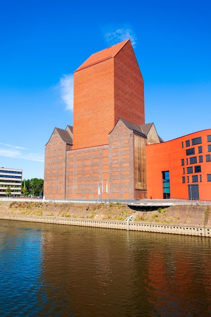 Duisburg city skyline in Germany