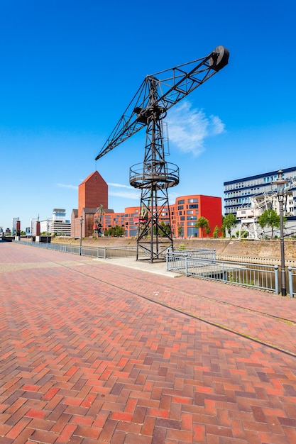 Duisburg city skyline in Germany