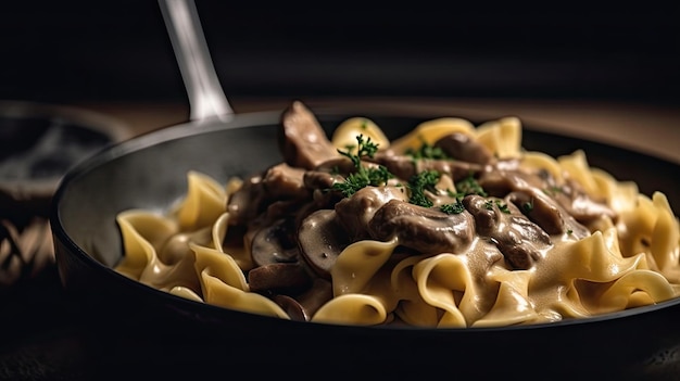 Duitse Beef stroganoff generatieve ai