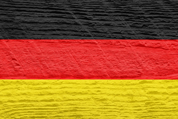 Duitse vlag met een houten structuur