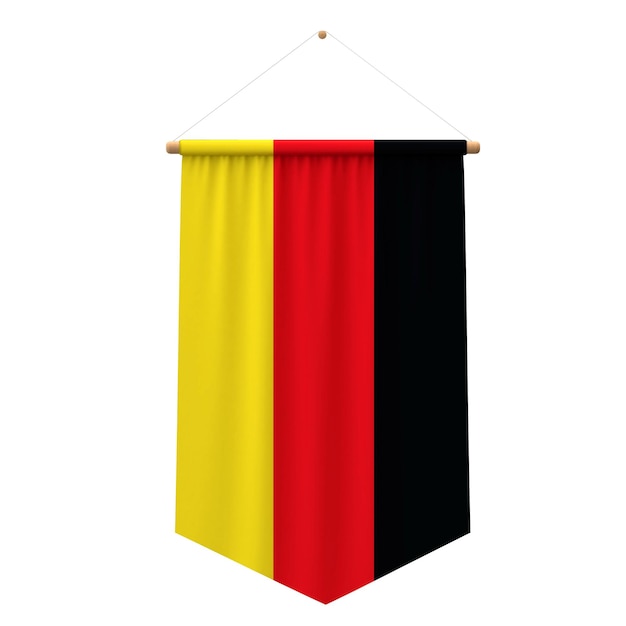 Duitsland vlag doek hangende banner 3D-rendering