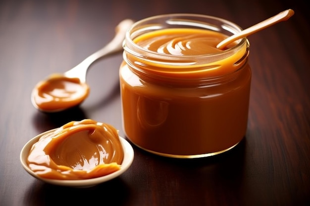 Фото dulce de leche сладкий карамельный спрей для десертов