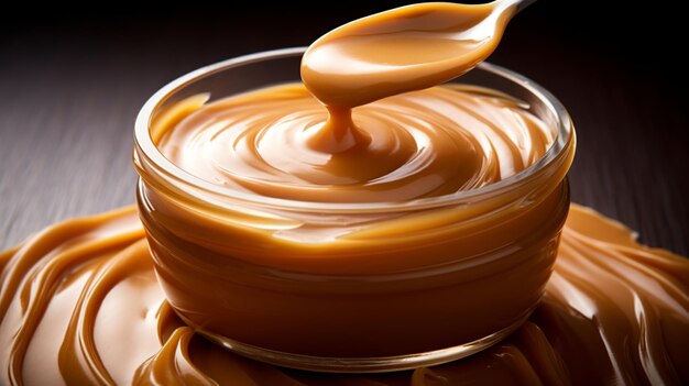 사진 dulce de leche 달한 카라멜 디저트 스프레이