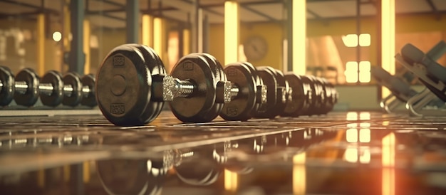 dumbbell on the floor