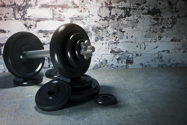 Dumbbell on floor