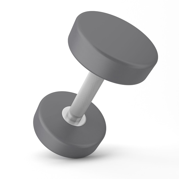 Photo dumbbell right view in white background