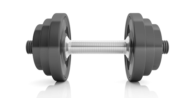 Dumbbell on white background 3d illustration