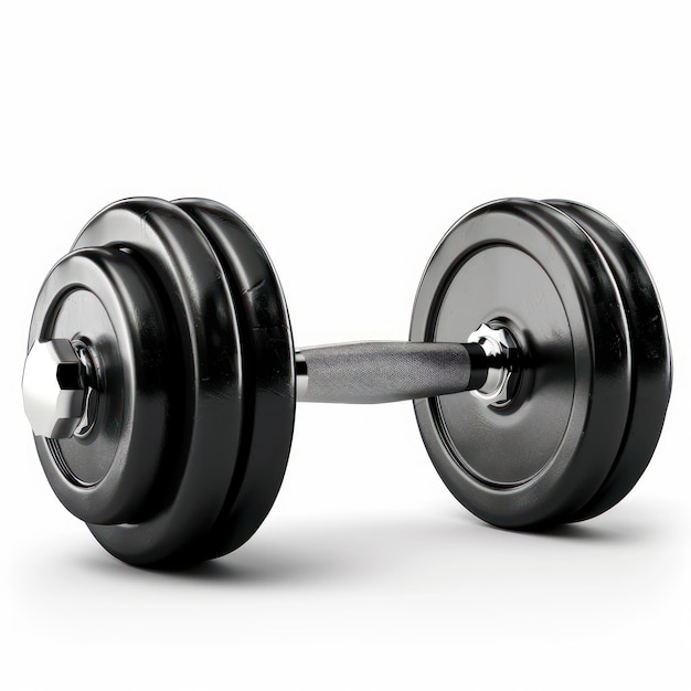 Dumbbell on white background