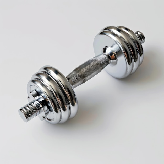 Dumbbell on white background