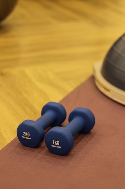 Dumbbells are a type of free weight lifting equipment used in weight training