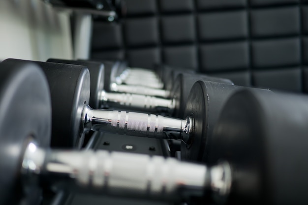 dumbbells, fitness equipment and accessories