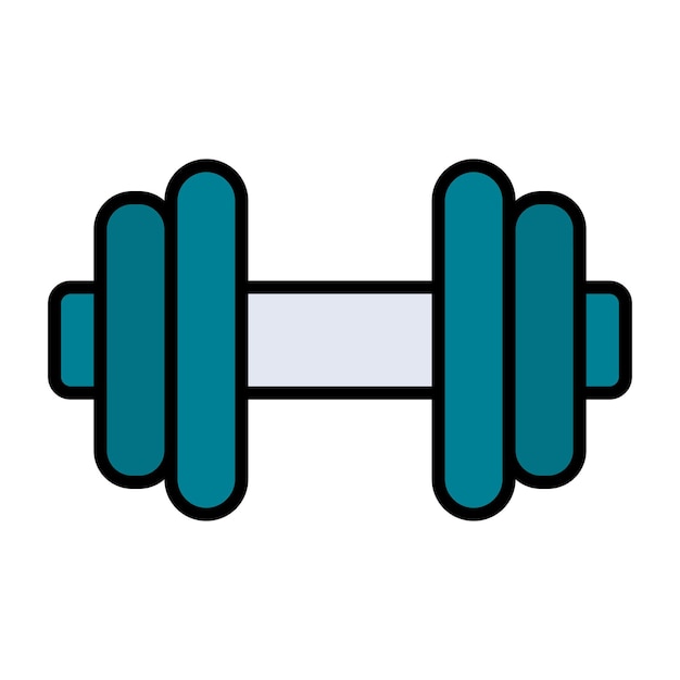 dumbbells flat illustration