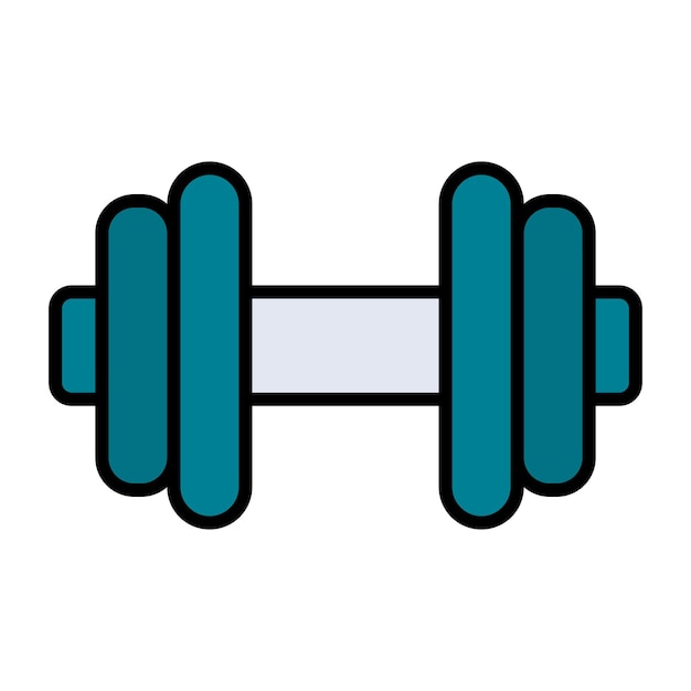 Dumbbells Flat Illustration