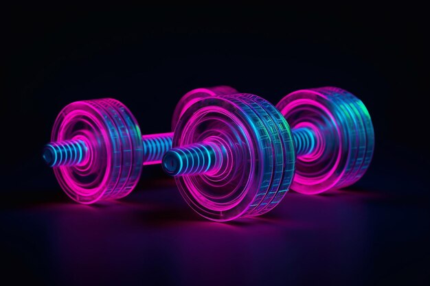 Premium AI Image Dumbbells With A New Effect Equipment Of The Sports premium-ai-image-dumbbells-with-a-new-effect-equipment-of-the-sports