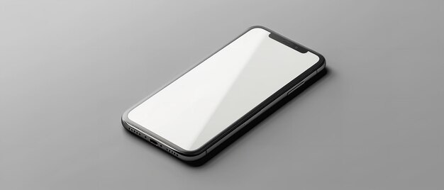 Dummy smartphone with blank screen with set against a white background and text space Generative AI