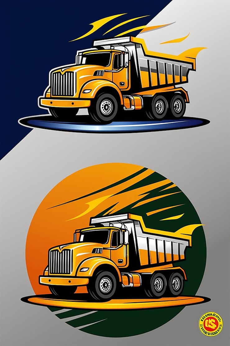 फोटो dump truck logo design collection