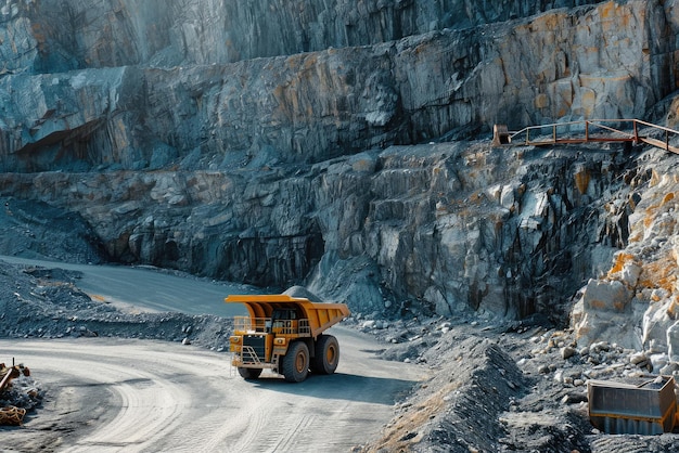 Dump truck in the quarry