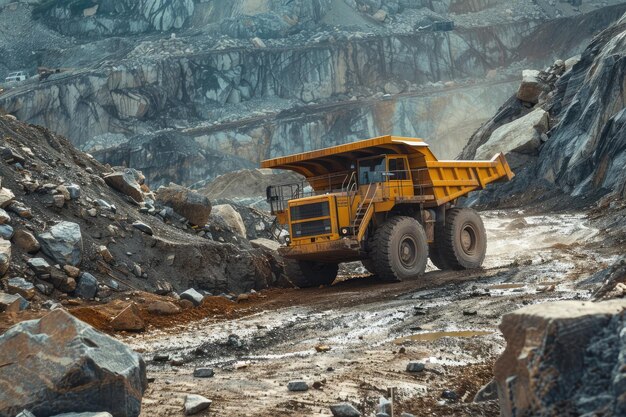 Dump truck in the quarry