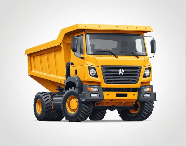 a dump truck with a white background