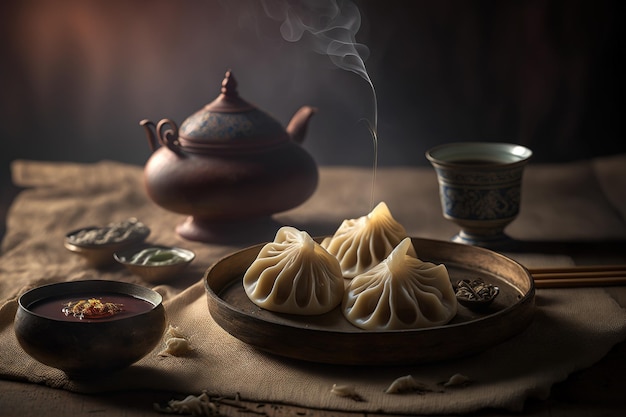 Dumplings, traditional chinese cuisine popular dish