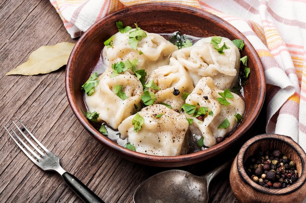 Photo dumplings with meat